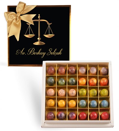 Adalet Tasarımlı İsme Özel Renkli Bonbon Çikolata