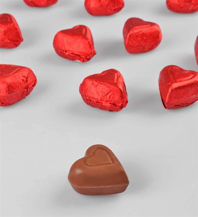 Sevgililer Gününe Özel Kırmızı Kalp Çikolata